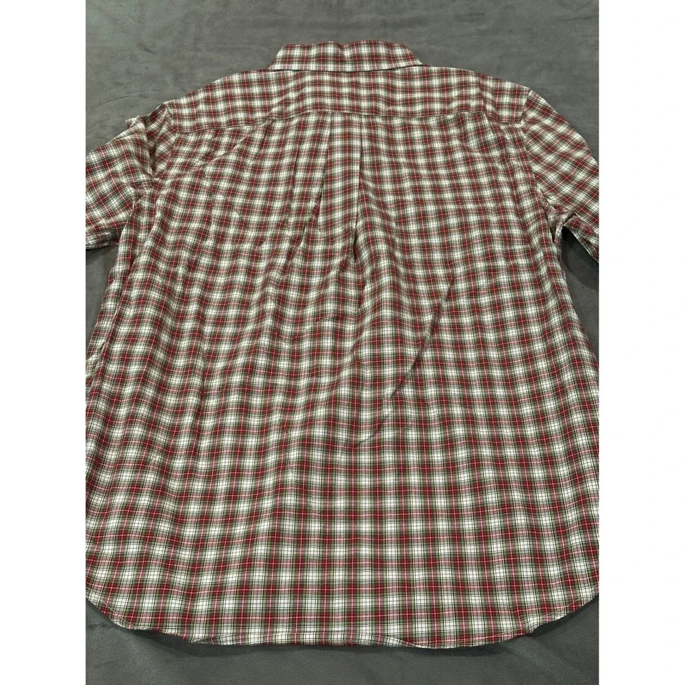 Polo Ralph Lauren Boys XL 18-20 Red Plaid Natural Stretch Button Down Shirt NWT
